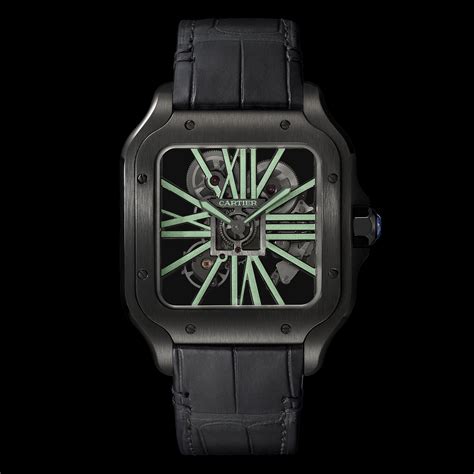 cartier santos skeleton adlc|cartier santos bezel.